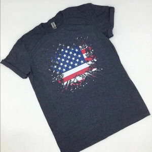 AMERICAN FLAG T-SHIRT, 4th of July, Patriotic,‎ Short Sleeve, Various sizes